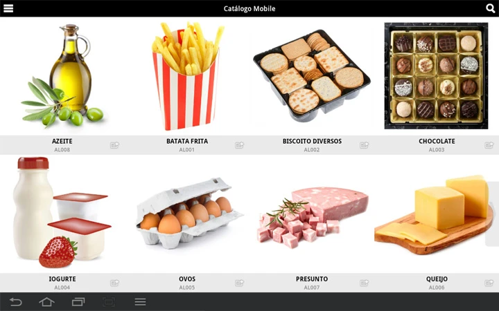 Layout Grid de 8 Itens